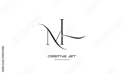 ML, LM, M, L abstract letters logo mnoogram