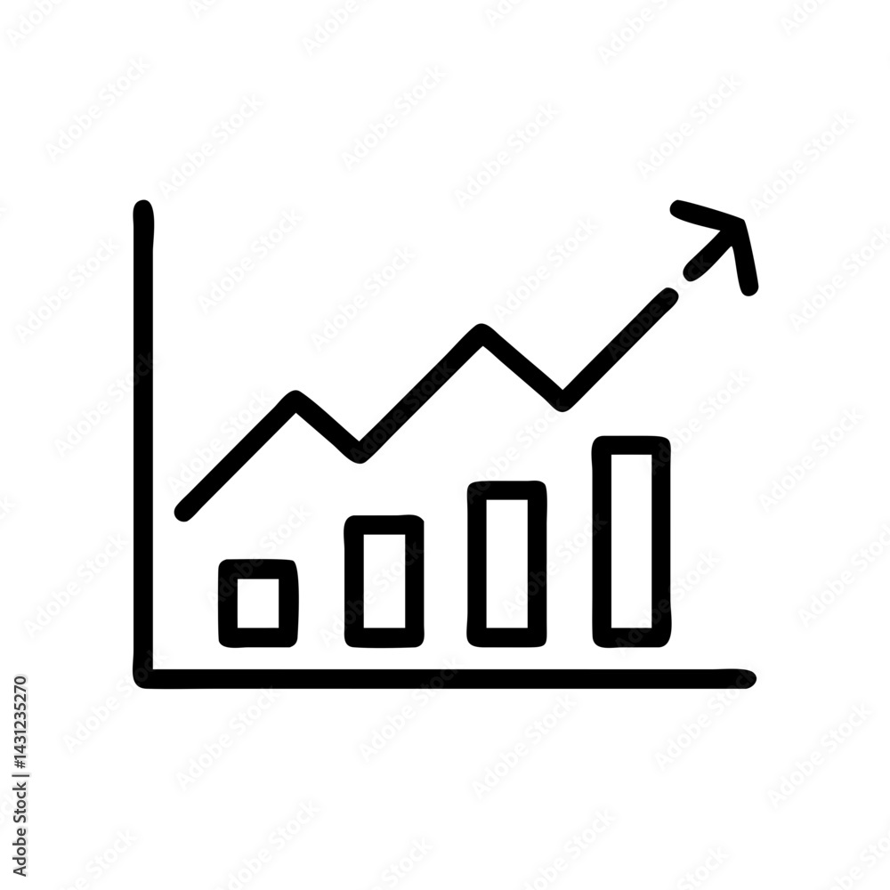 Growth icon analysis data trends business insights graphical representation digital workspace Growth icon analysis data trends business insights graphical representation digital workspace