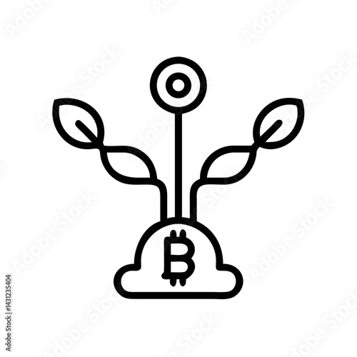 Growing icon of cryptocurrency the rise of digital currency on eco-friendly platforms