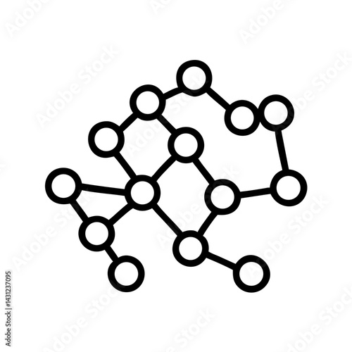 Dynamic network icon in digital space modern abstract tech environment close-up