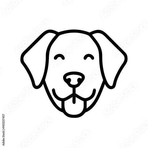 Playful icon of a dog animal shelter illustration friendly environment close-up pet adoption