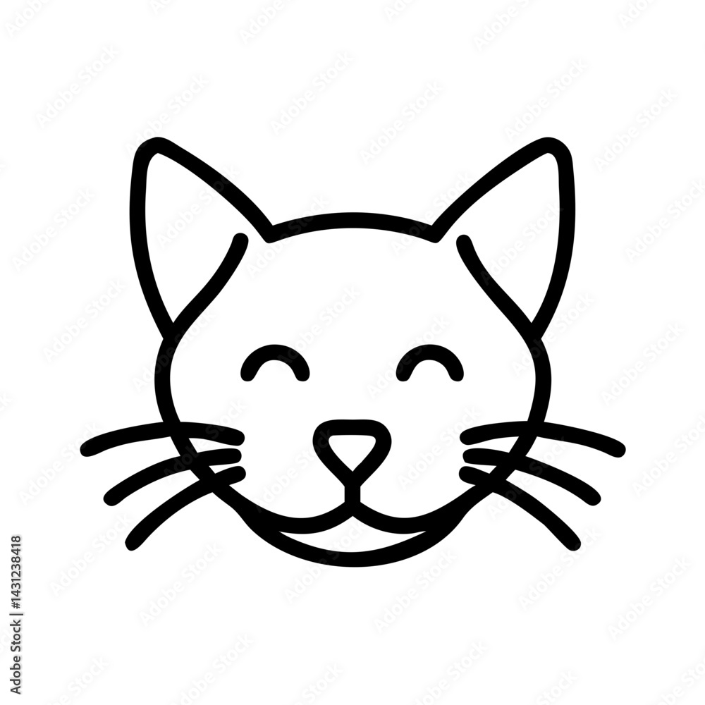 Playful cat icon illustrates joyful moments at home fun art colorful cute design Playful cat icon illustrates joyful moments at home fun art colorful cute design