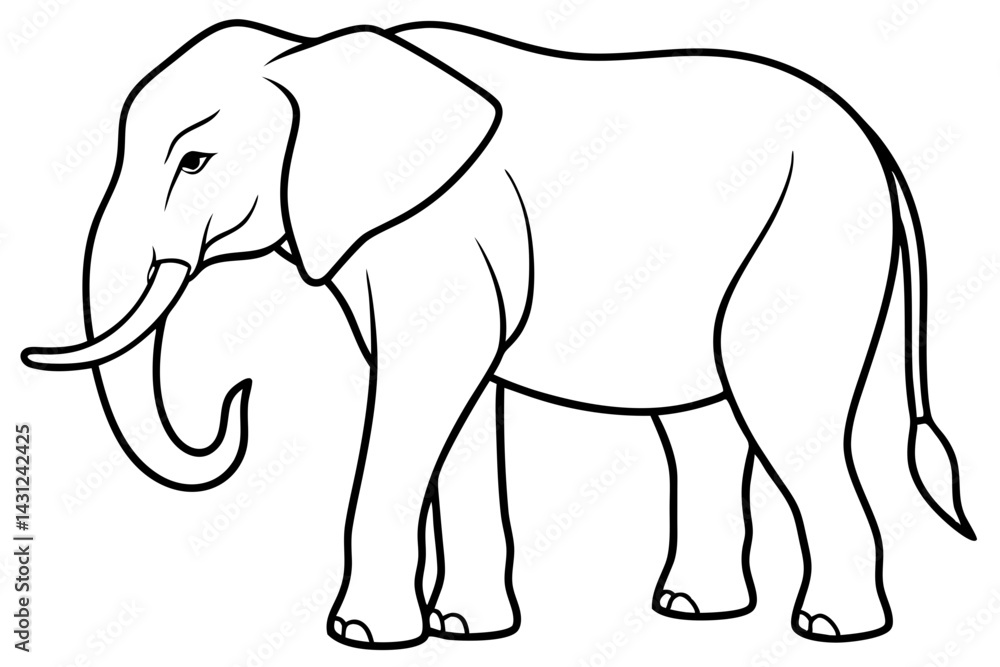 Obraz premium Trendy Elephant Vector Art