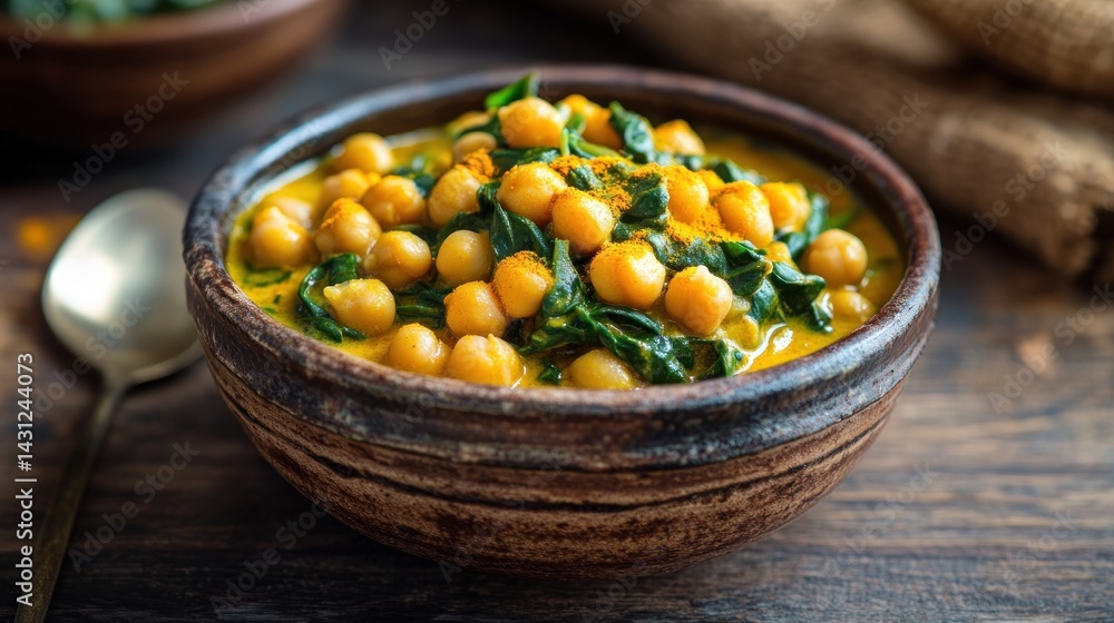 Savory Chickpea and Spinach Curry: A Warm, Rustic Dish Savory Chickpea and Spinach Curry: A Warm, Rustic Dish