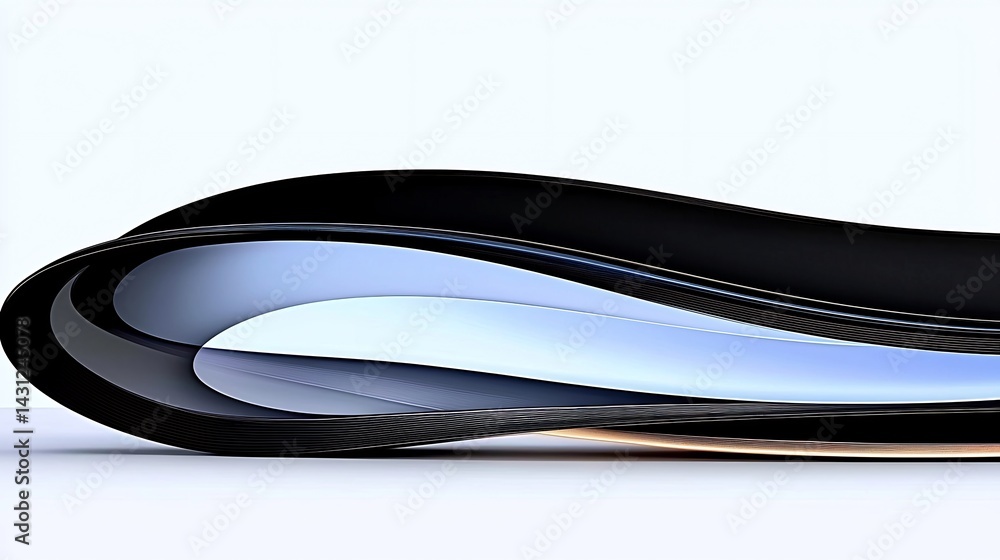 Abstract futuristic design, layered curves Abstract futuristic design, layered curves