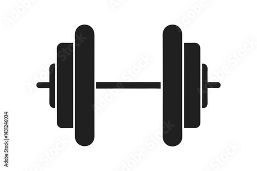 Barbell silhouette vector design isolated on a white background