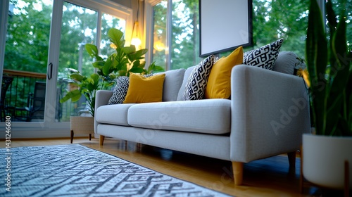 Modern living room outdoor view daytime