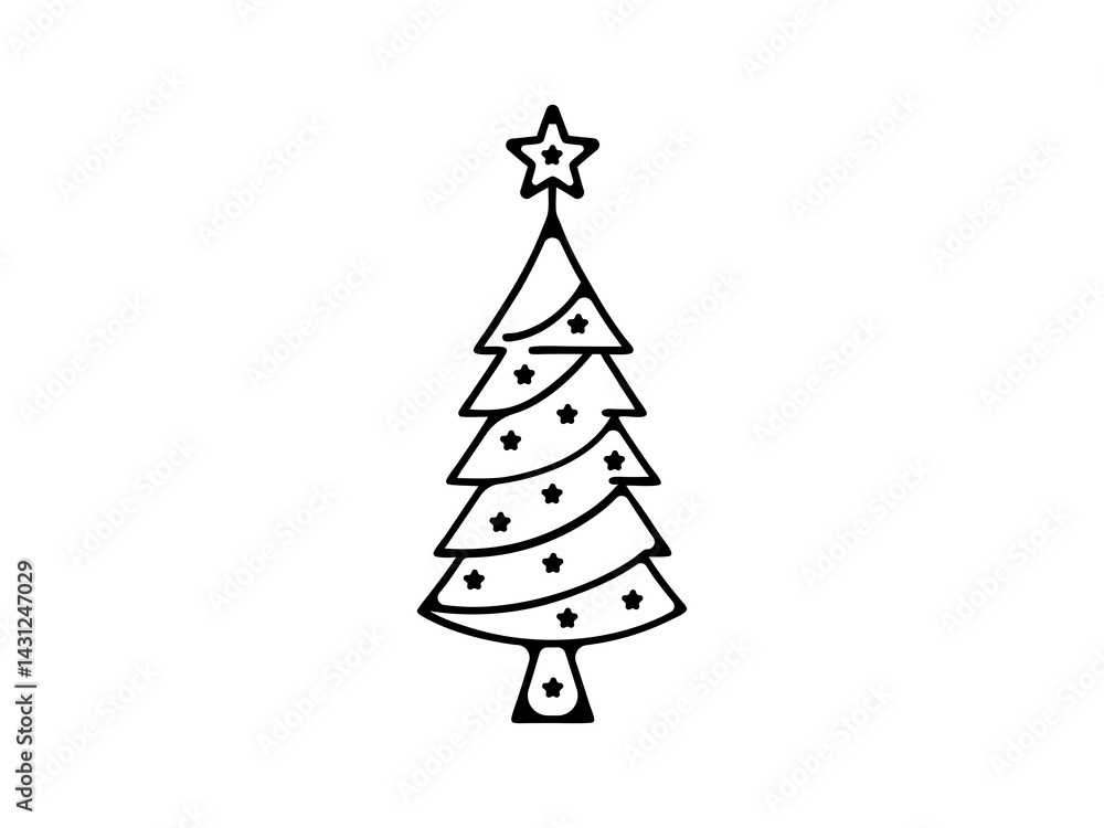 A vector graphic showcasing stylized Christmas trees. Christmas tree silhouettes, perfect for holiday designs.
