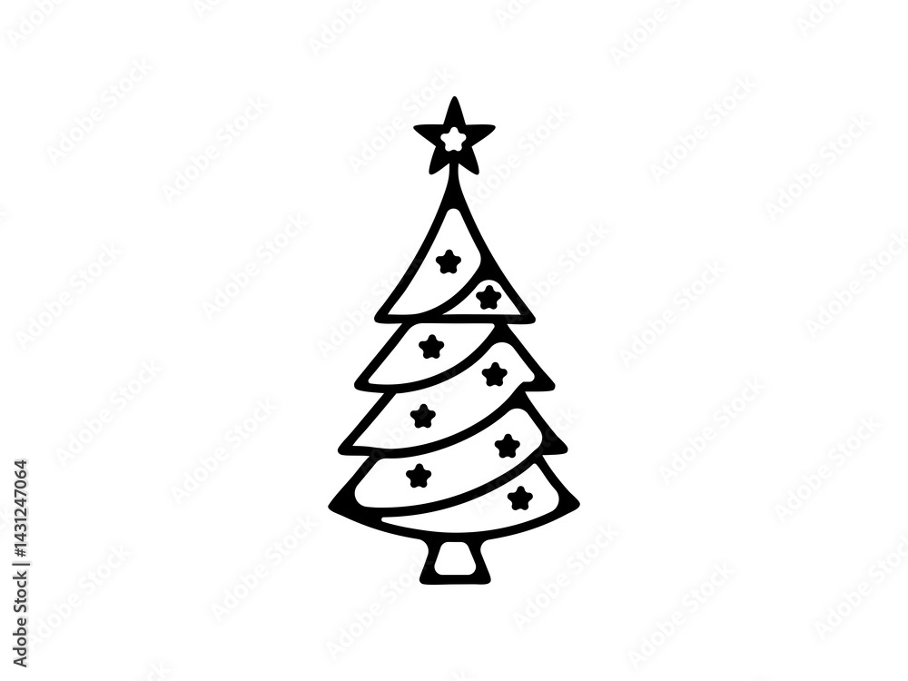 A vector graphic showcasing stylized Christmas trees. Christmas tree silhouettes, perfect for holiday designs.