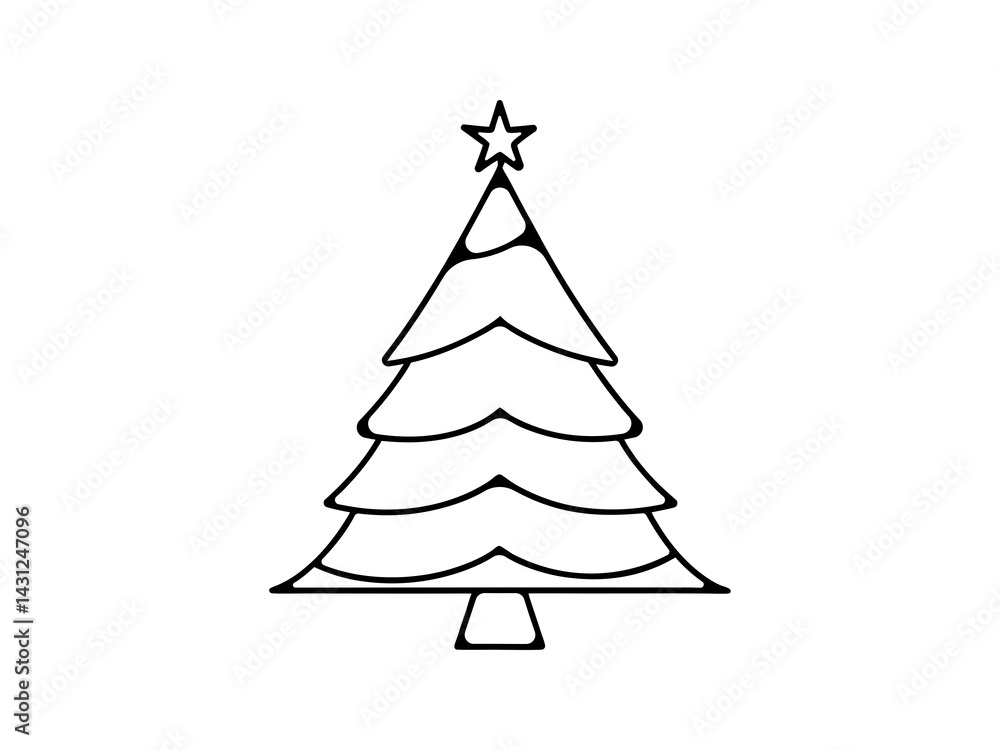A vector graphic showcasing stylized Christmas trees. Christmas tree silhouettes, perfect for holiday designs.