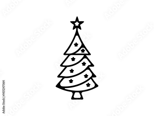 Obraz na płótnie A vector graphic showcasing stylized Christmas trees. Christmas tree silhouettes, perfect for holiday designs. w salonie