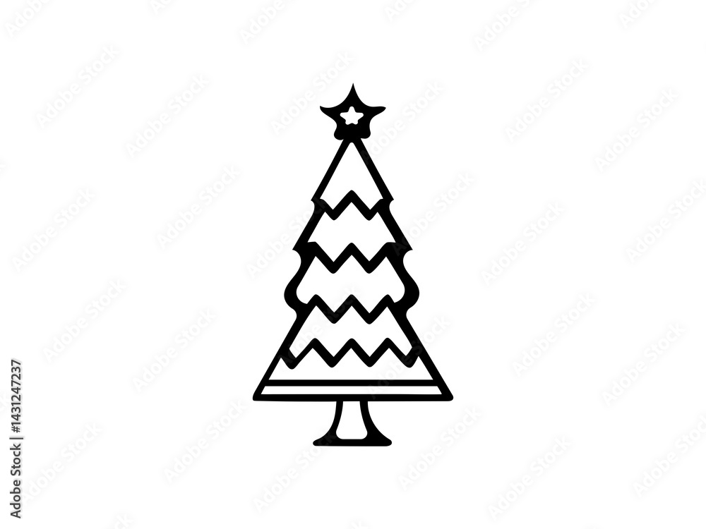 A vector graphic showcasing stylized Christmas trees. Christmas tree silhouettes, perfect for holiday designs.