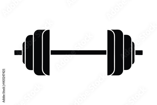 dumbbell icon vector illustration isolated on white background