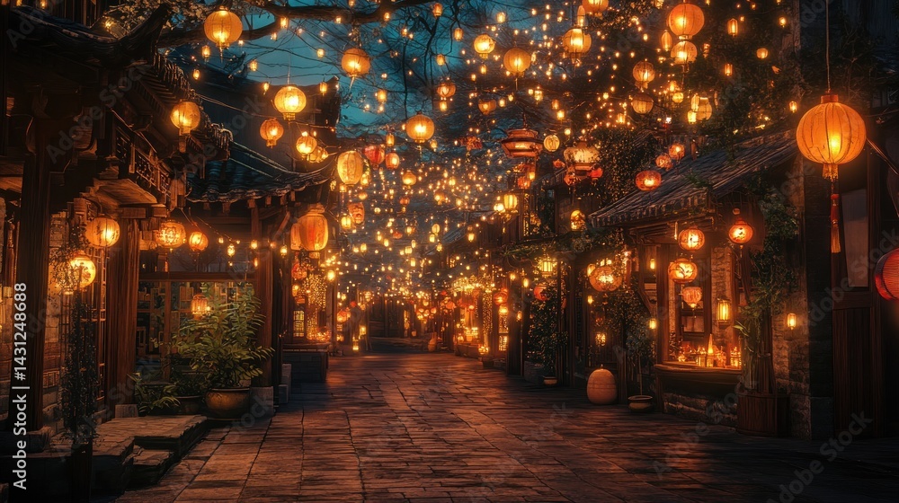 custom made wallpaper toronto digitalEnchanted Asian Alleyway