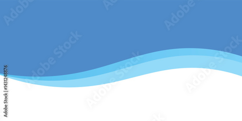 abstract blue wave shape with dynamic curls background design vector