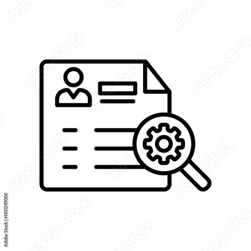 job description icon with line style isolated on white background, eps file and easy to edit and change color.