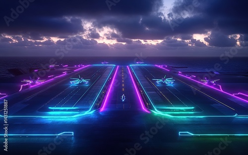 Futuristic Aircraft Carrier Runway