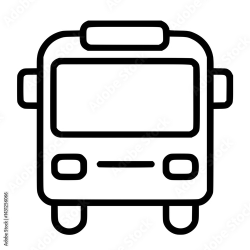 Bus Illustration – Public Transportation and Commuting Icon
