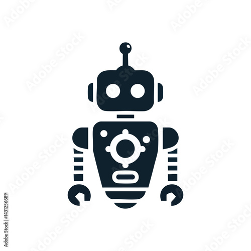 robot logo vector illustration