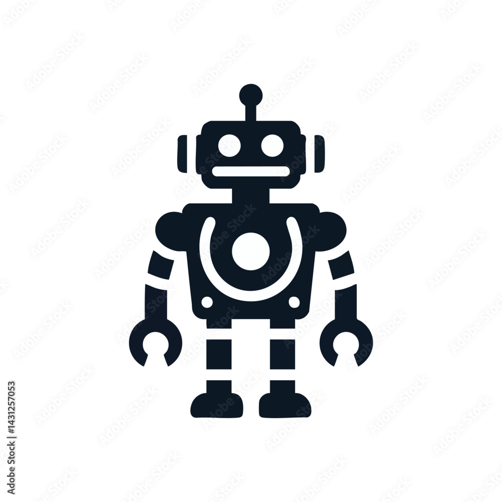 Fototapeta premium robot logo vector illustration