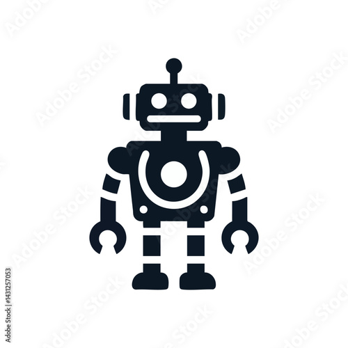 robot logo vector illustration