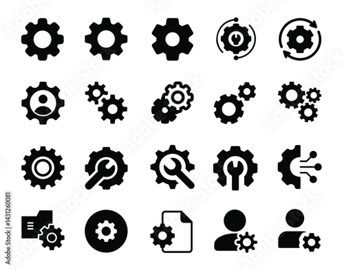Vector Pack Settings Icon: A sleek, modern design symbolizing customizable configurations and options for vector graphics