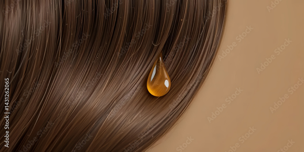 Fototapeta premium Hair Serum Drop for Smooth and Healthy Texture