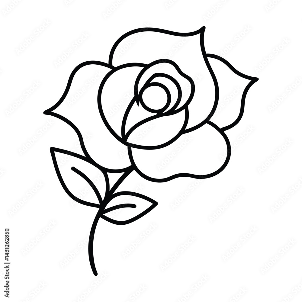 Native Grace: Single Line Art of a Wild Rose of North America Native Grace: Single Line Art of a Wild Rose of North America