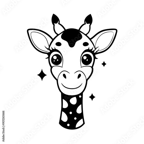 Giraffe dreamer mascot head