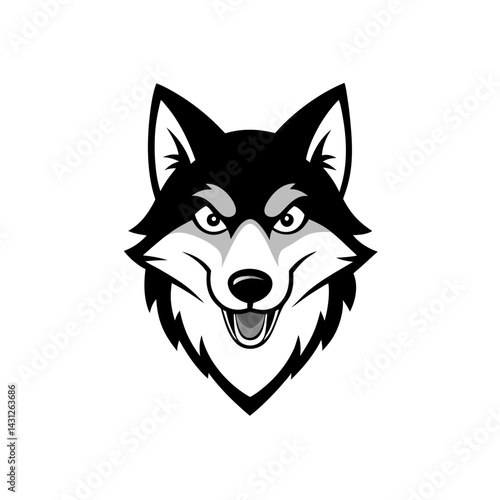 wolf head vector