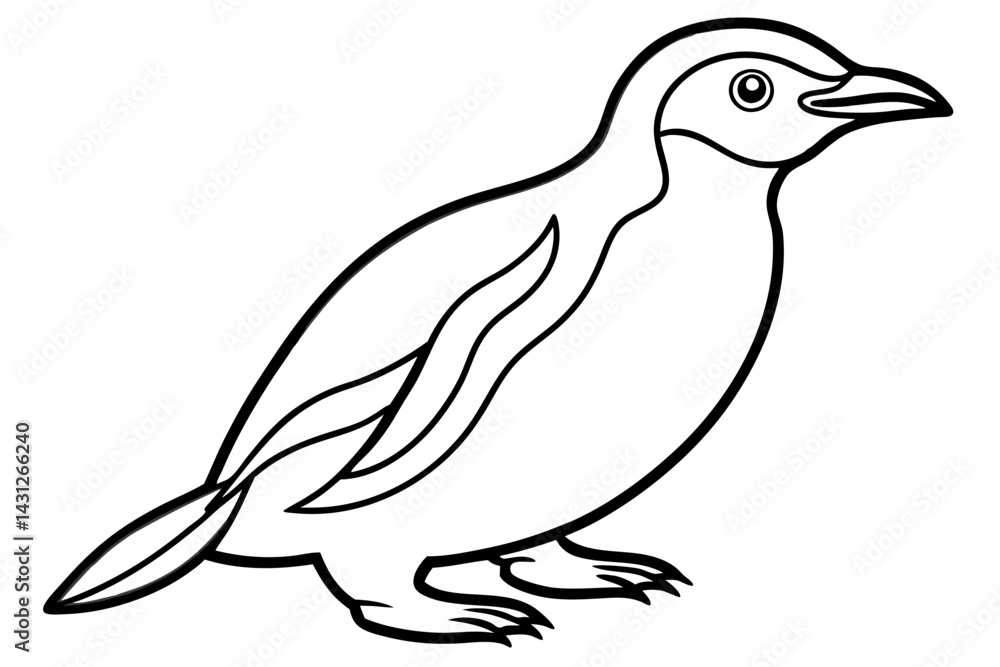 Fototapeta premium Stylized Rockhopper Penguin