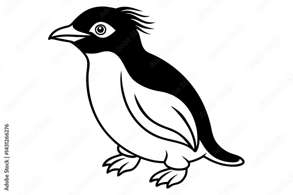 Stylized Rockhopper Penguin Stylized Rockhopper Penguin