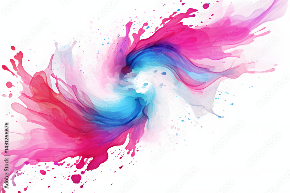 Obraz premium Vibrant abstract colorful watercolor paint splash background texture for creative design projects, modern art illustration, digital fluid ink backdrop 