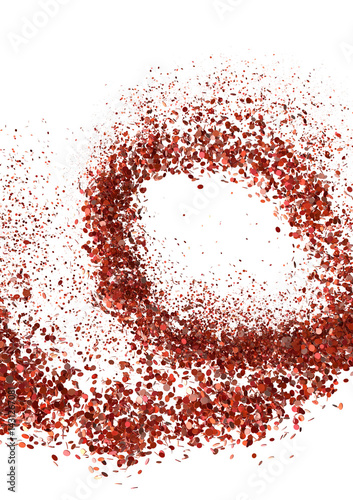 Red Glitter Swirling in the...
