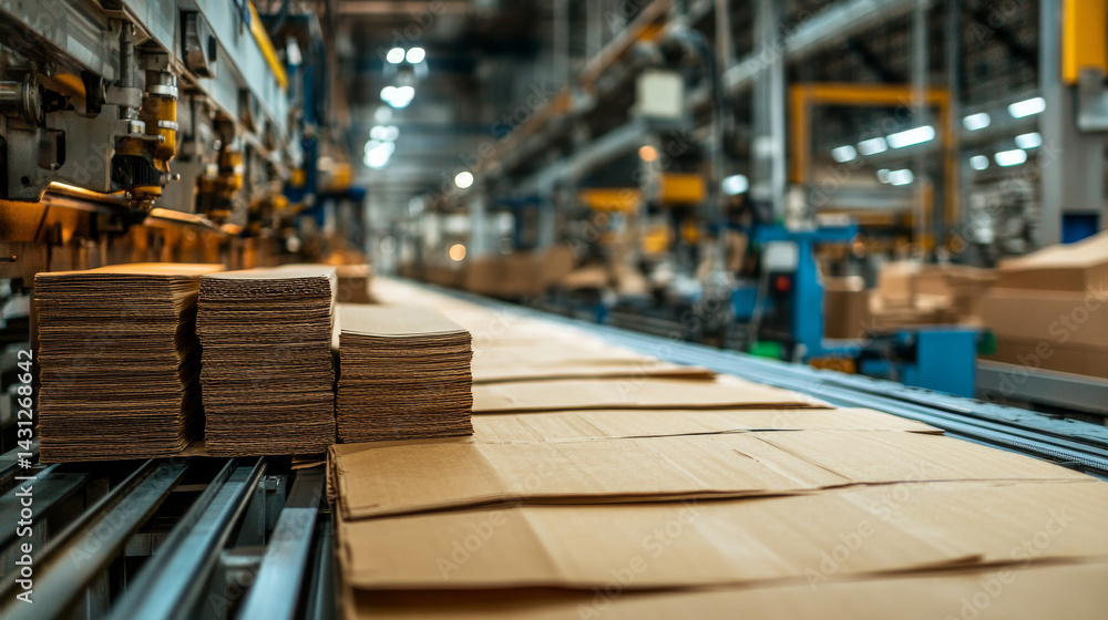 Industrial printing and packaging line using recycled paper to produce envelopes and corrugated containers Industrial printing and packaging line using recycled paper to produce envelopes and corrugated containers