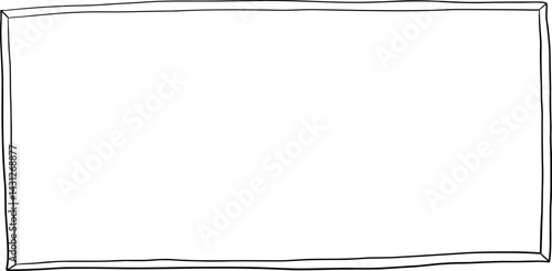Hand drawn rectangular frame design for modern decoration