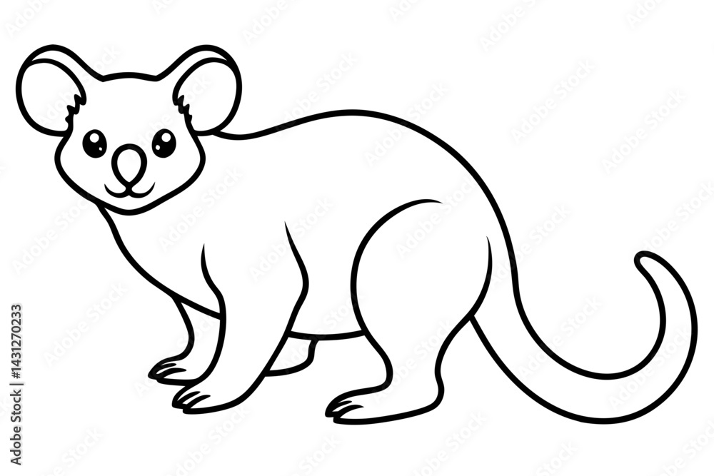 Obraz premium Stylized Koala Ink Art