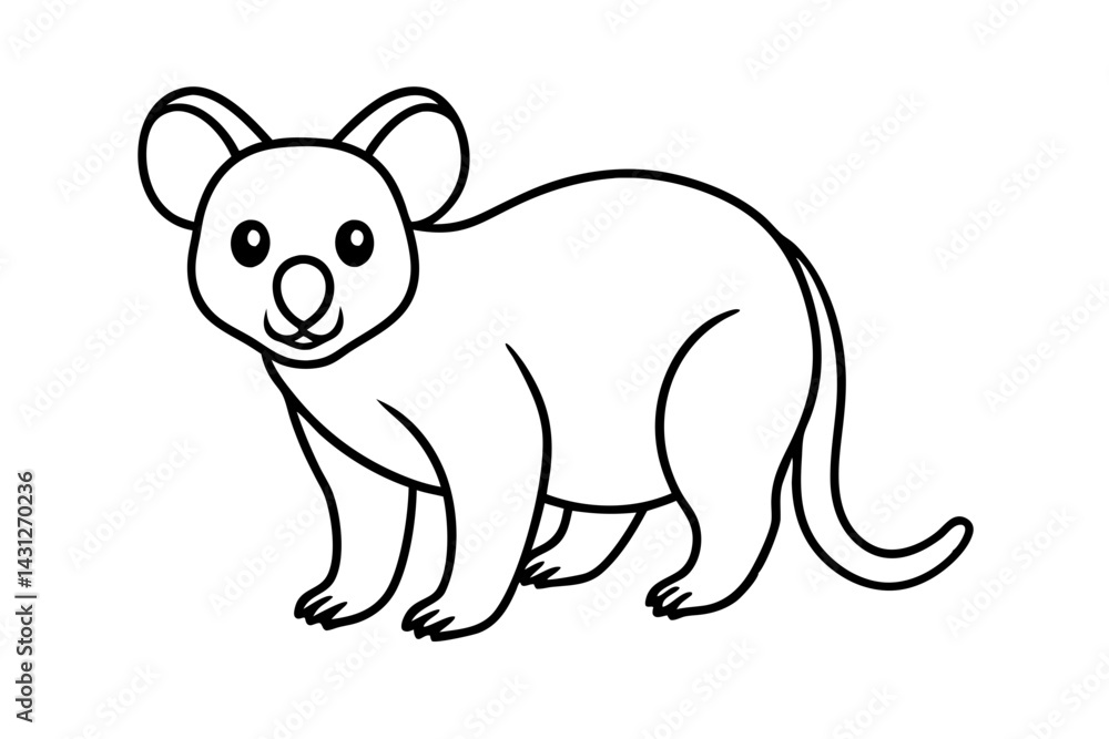 Stylized Koala Ink Art Stylized Koala Ink Art