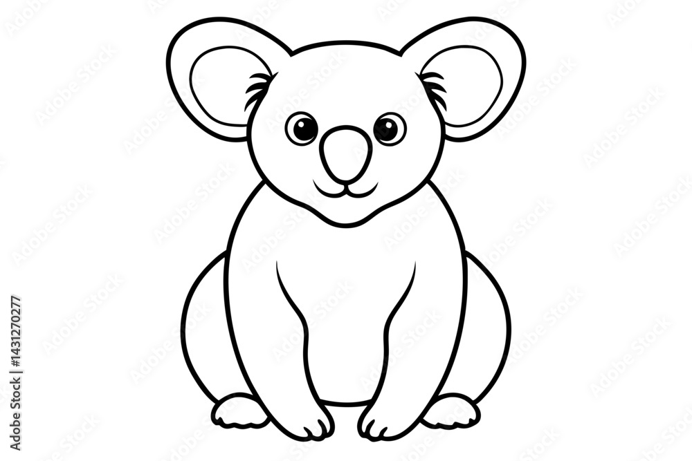 Stylized Koala Ink Art Stylized Koala Ink Art