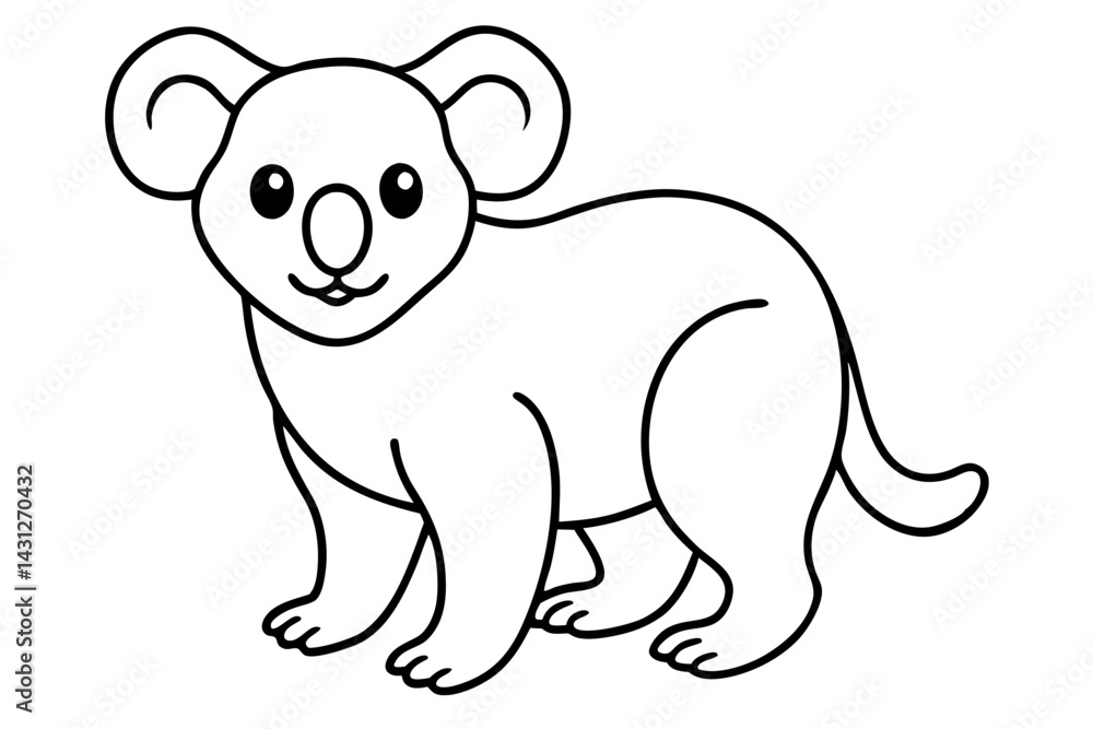 Stylized Koala Ink Art Stylized Koala Ink Art