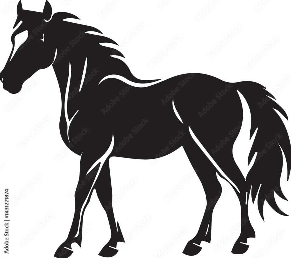 Obraz premium horse vector illustration