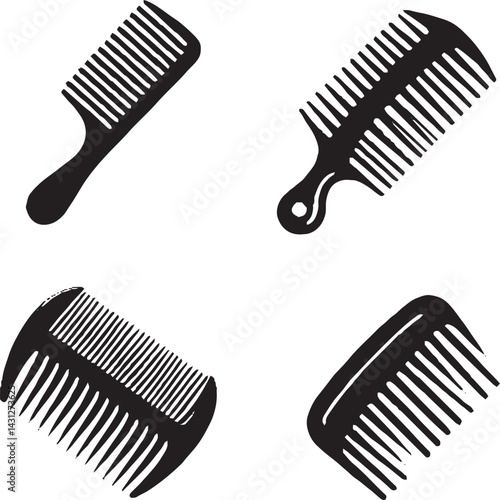 Comb Silhouette Vector Illustration