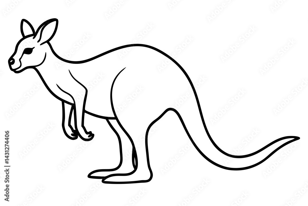 Stylized Kangaroo Vector Stylized Kangaroo Vector
