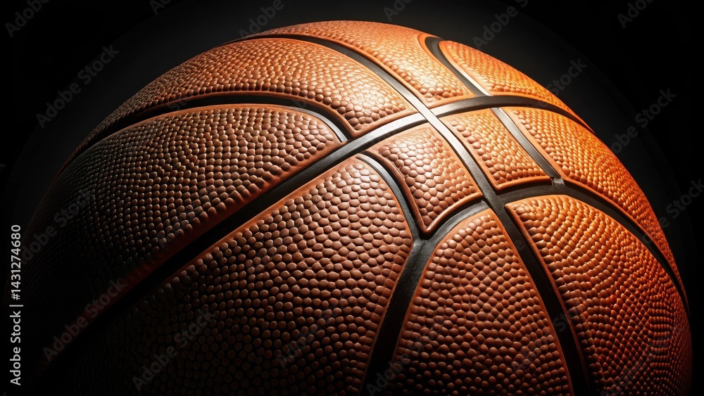 Fototapeta premium High definition image of a basketball with intricate details and textures , texture, high definition