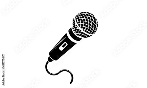microphone on white background