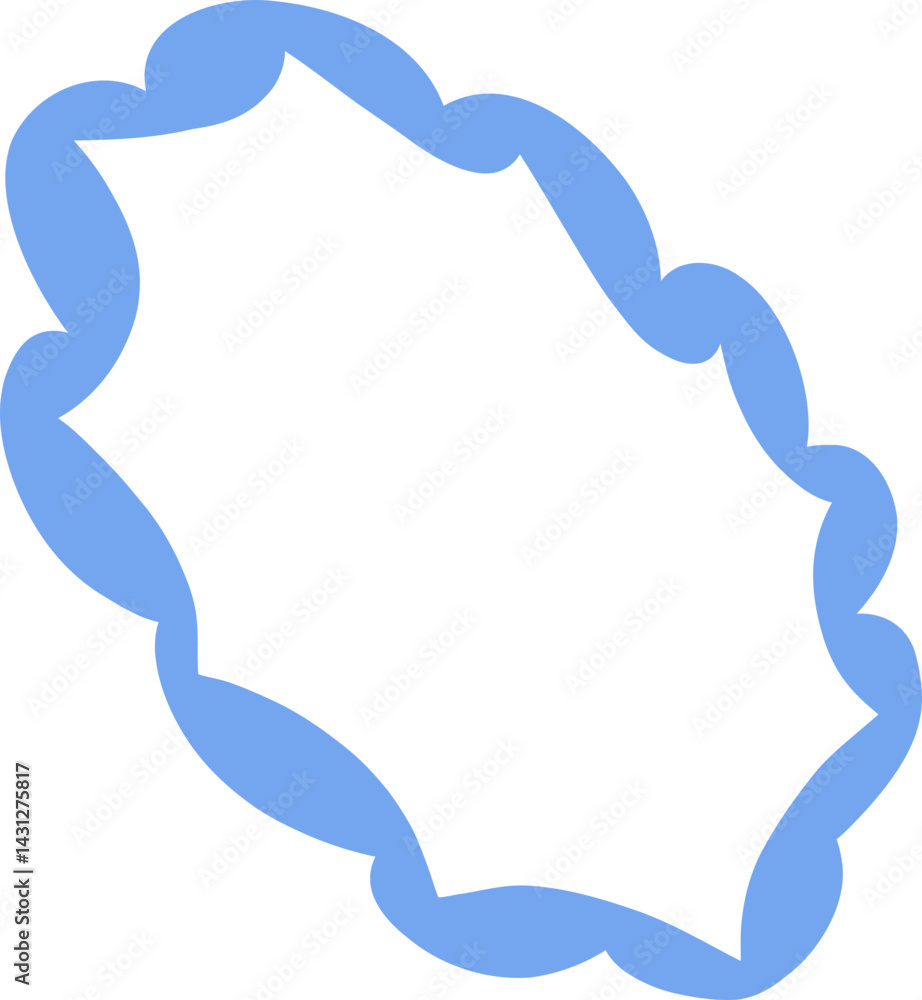 Fototapeta premium Oblong Wavy Frame with Unique Artistic Accents