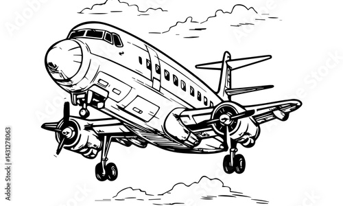 vector illustration of an airplane