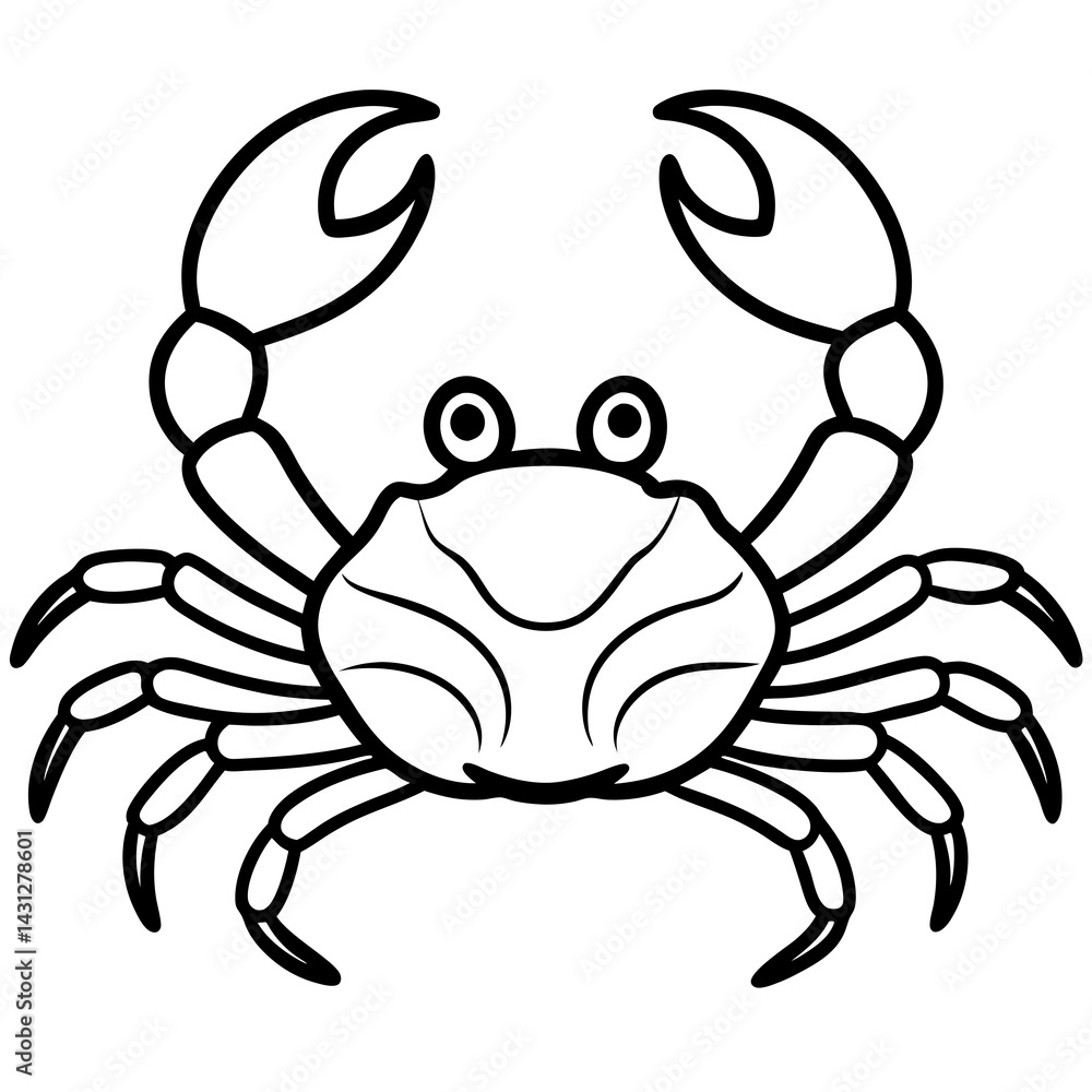 Stylized Crab Drawing Stylized Crab Drawing