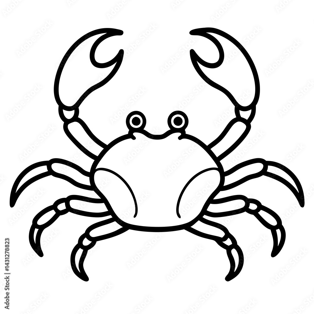 Stylized Crab Drawing Stylized Crab Drawing