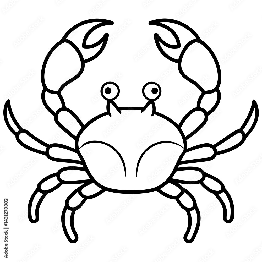 Fototapeta premium Stylized Crab Drawing